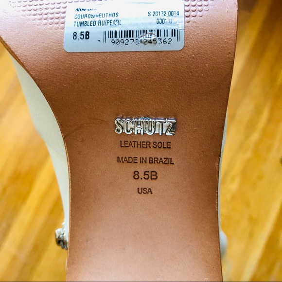 Schutz "Anaflor" Leather Boots in Pearl - Picture 8 of 10